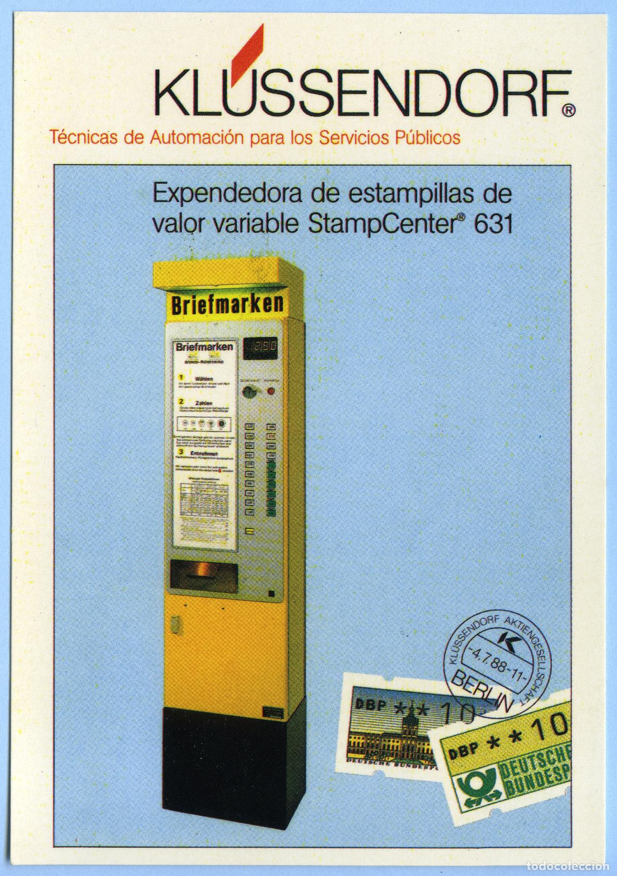 Sellos: ESPA&Ntilde;A 1992 &middot; ATM KL&Uuml;SSENDORF &middot; GRANADA '92, TARJETA MATASELLO ESPECIAL 24.04.1992 PRIMER DIA #G0054