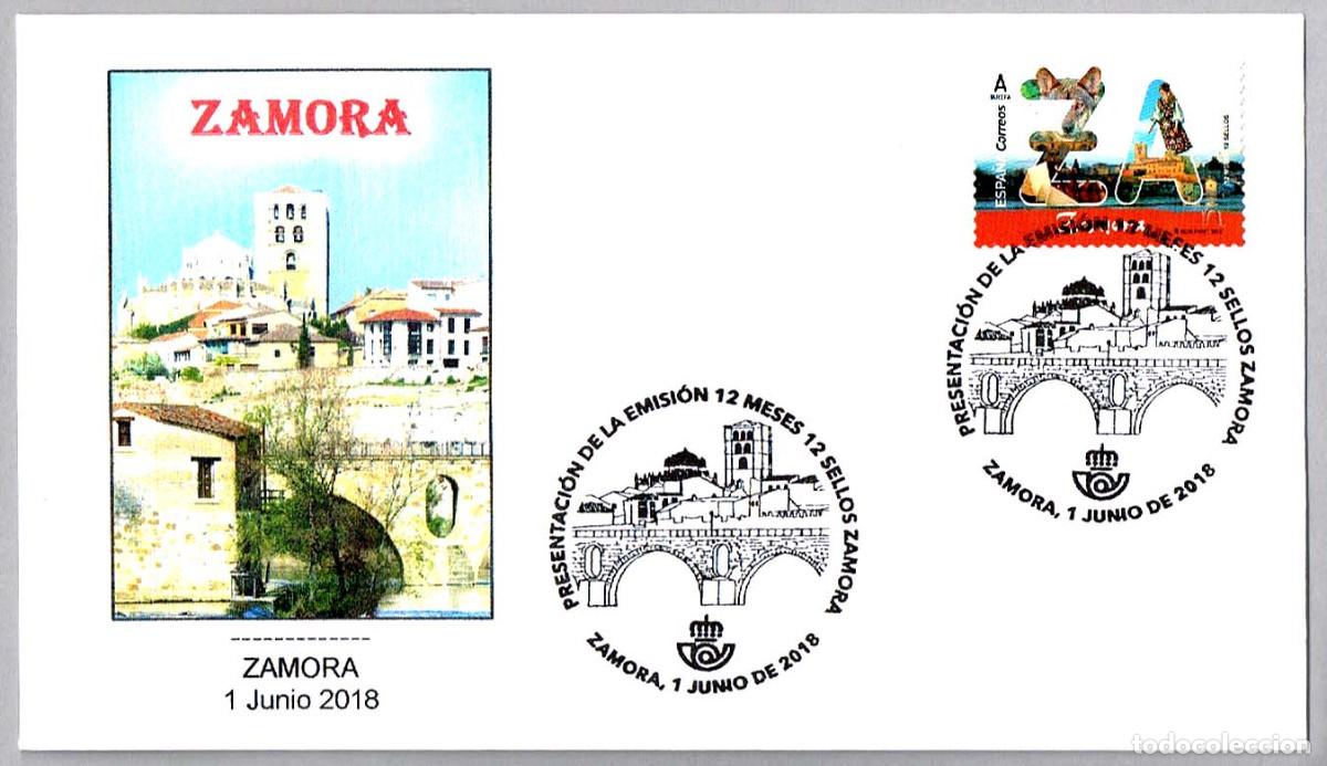 Sellos: Matasellos Presentacion - 12 MESES 12 SELLOS. Zamora 2018
