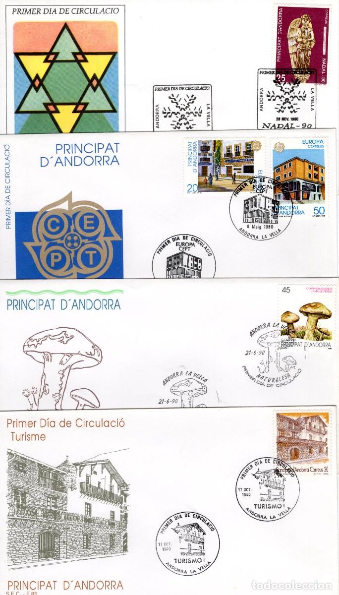 Timbres: Sellos DEPENDENCIAS ESPA&Ntilde;OLAS ANDORRA a&ntilde;o 1990 COMPLETO en SPD