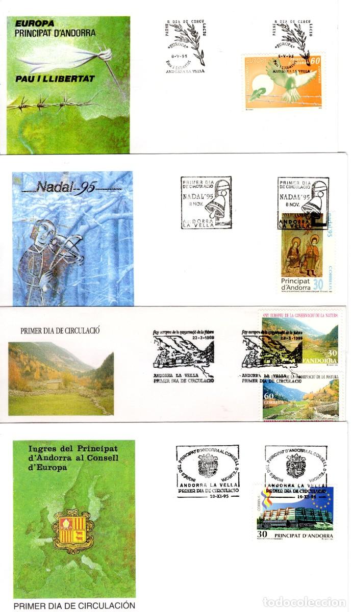 Sellos: Sellos DEPENDENCIAS ESPA&Ntilde;OLAS ANDORRA a&ntilde;o 1995 COMPLETO en SPD