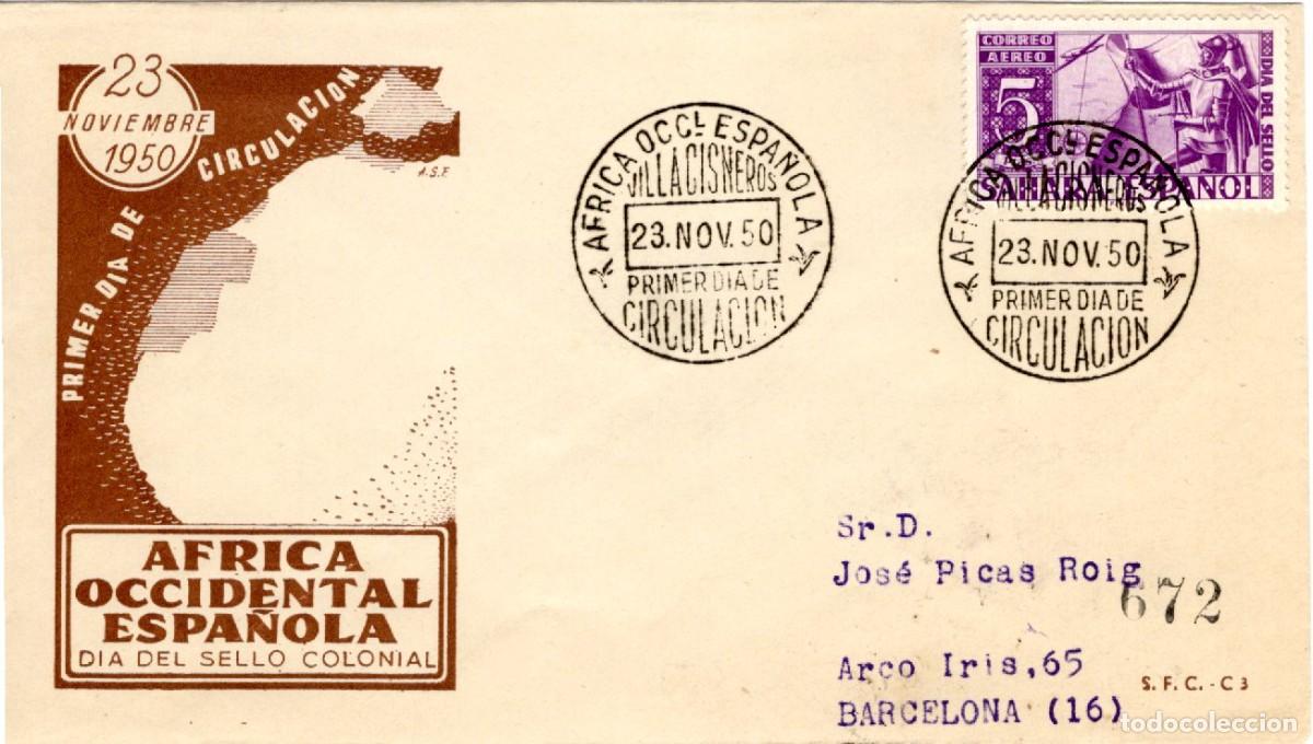 Briefmarken: Sellos DEPENDENCIAS ESPA&Ntilde;OLAS raro SPD AFRICA OCCIDENTAL v.c. 10 &euro;
