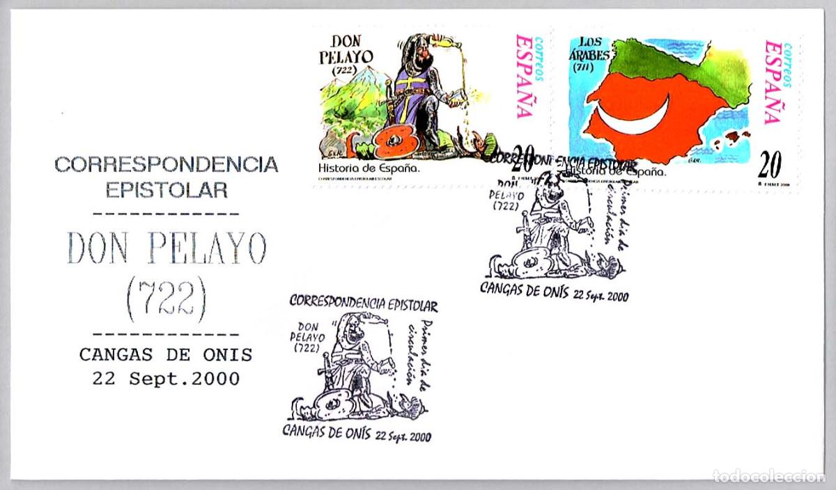 Sellos: Matasellos Exp. Itinerante - DON PELAYO - Septiembre 2000. Cangas de Onis, Asturias, 2000