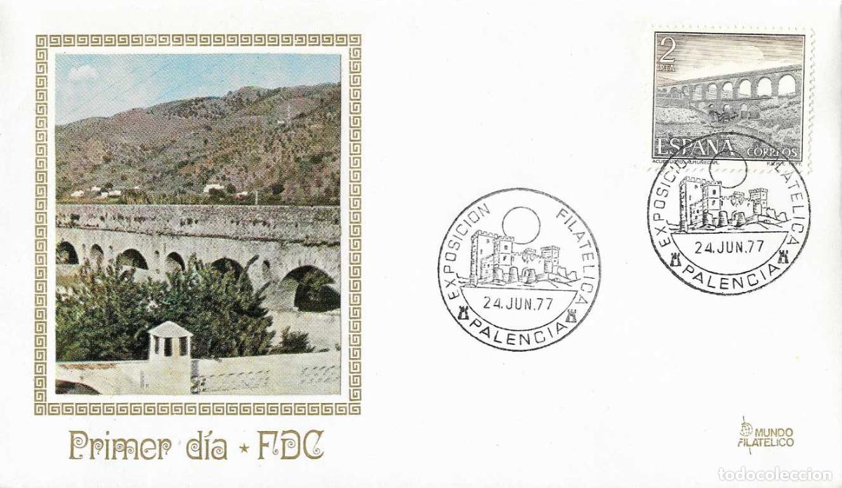 Sellos: ACUEDUCTO ROMANO DE ALMU&Ntilde;ECAR GRANADA TURISMO SERIE TURISTICA 1977 (EDIFIL 2418) SPD DE MF PALENCIA