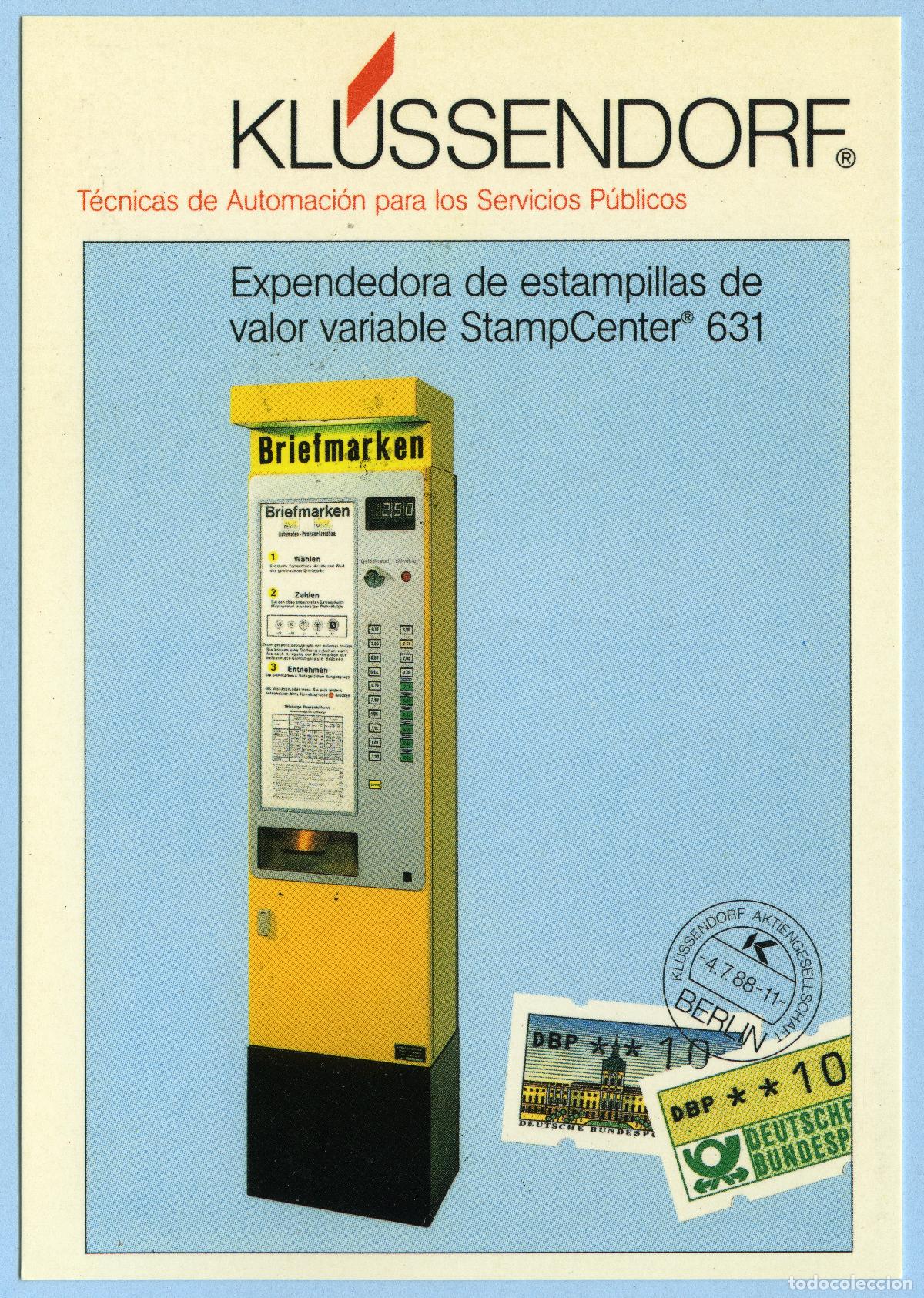 Briefmarken: ESPA&Ntilde;A 1992 &middot; ATM KL&Uuml;SSENDORF &middot; GRANADA '92, TARJETA MATASELLO ESPECIAL 24.04.1992 PRIMER DIA #G0054