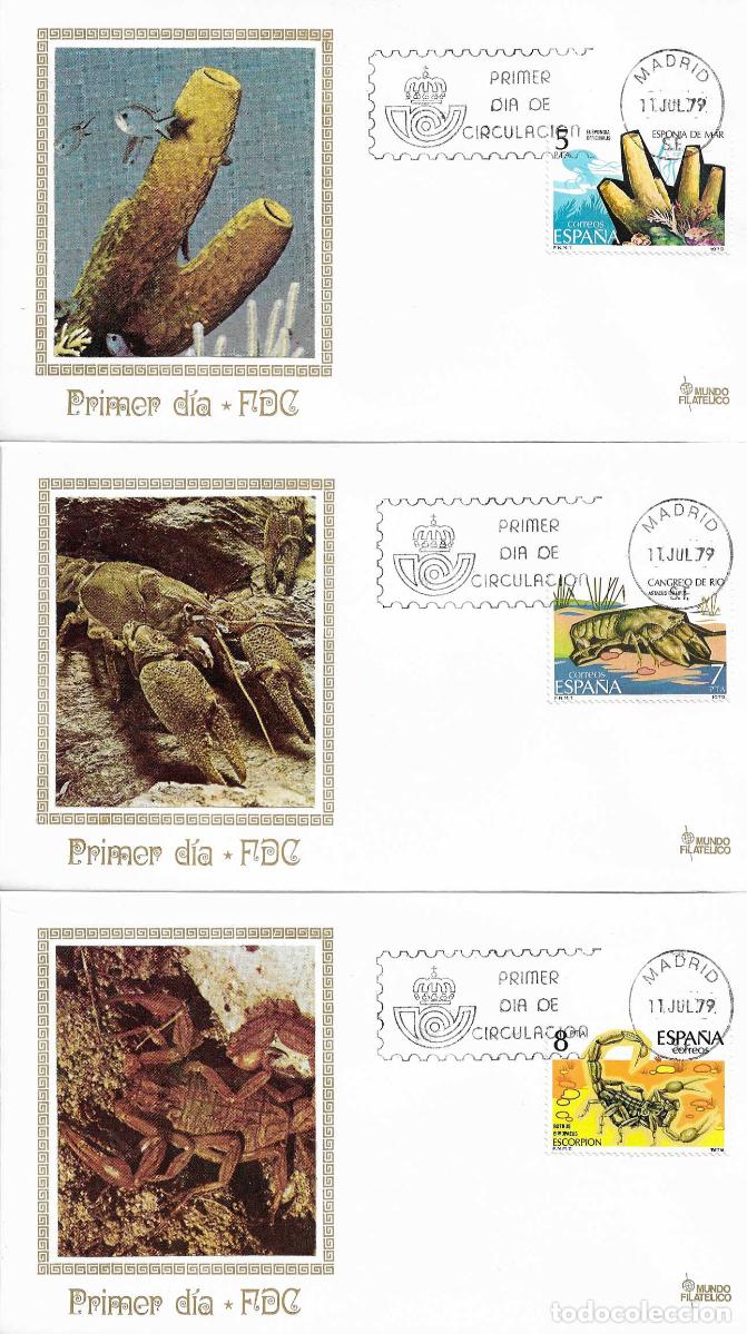 Sellos: FAUNA INVERTEBRADOS 1979 (EDIFIL 2531/35) EN CINCO SPD MUNDO FILATELICO MATASELLOS MADRID RARO ASI
