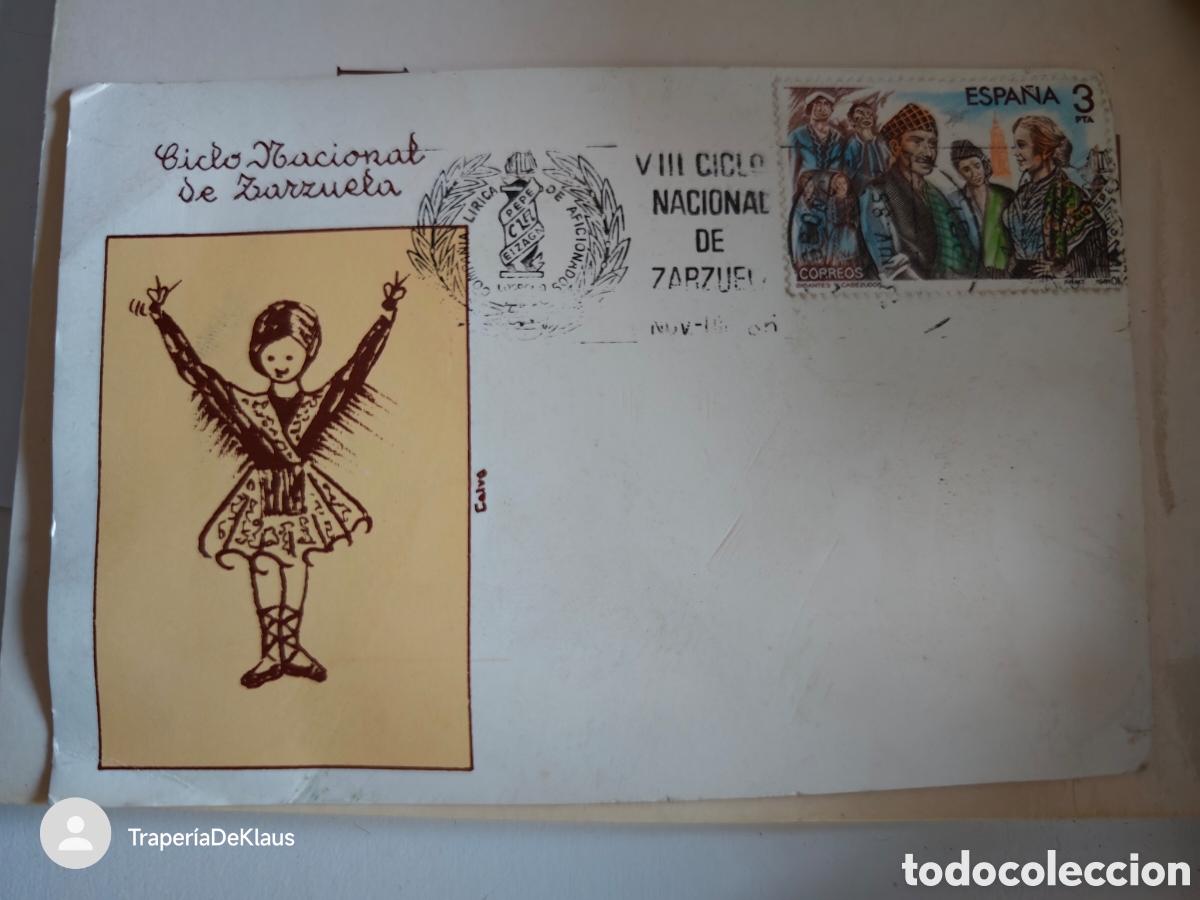 Sellos: tarjeta conmemorativa con matasellos - ciclo nacional zarzuela cla pepe eizaga - tdk324p