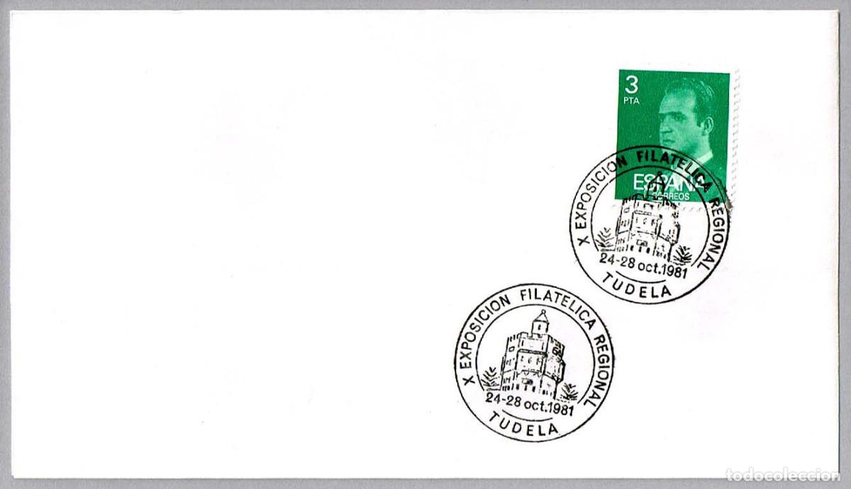 Sellos: Matasellos EXP. FILATELICA REGIONAL - TORRE MONREAL. Tudela, Navarra, 1981