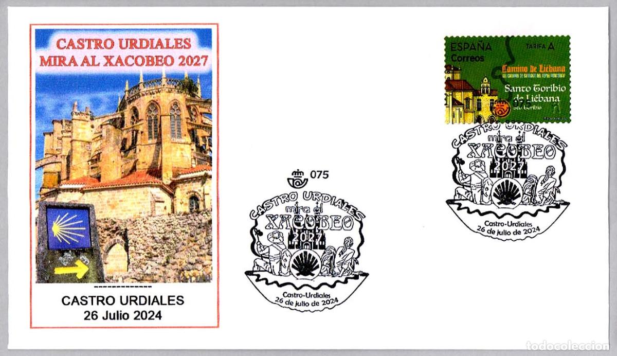 Sellos: Matasellos XACOBEO 2027 - SANTIAGO. Castro Urdiales, Cantabria, 2024