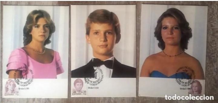 Sellos: LOTE 3 TARJETA PRIMER DIA ESPA&Ntilde;A 1984 - PRINCIPES - FAMILIA REAL