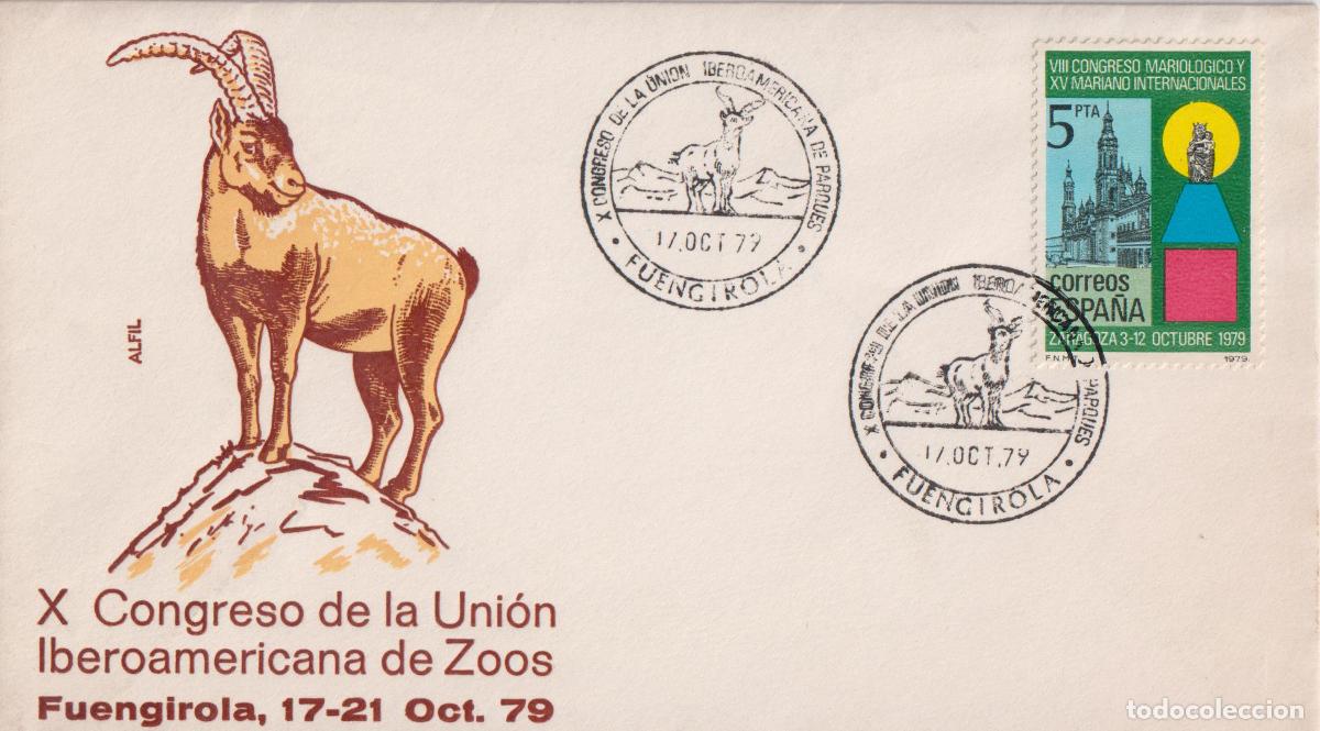 Sellos: S.P.D. CIRCULACI&Oacute;N - X CONGRESO DE LA UNION IBEROAMERICANA DE ZOOS - FUENGIROLA - 17.OCT.79