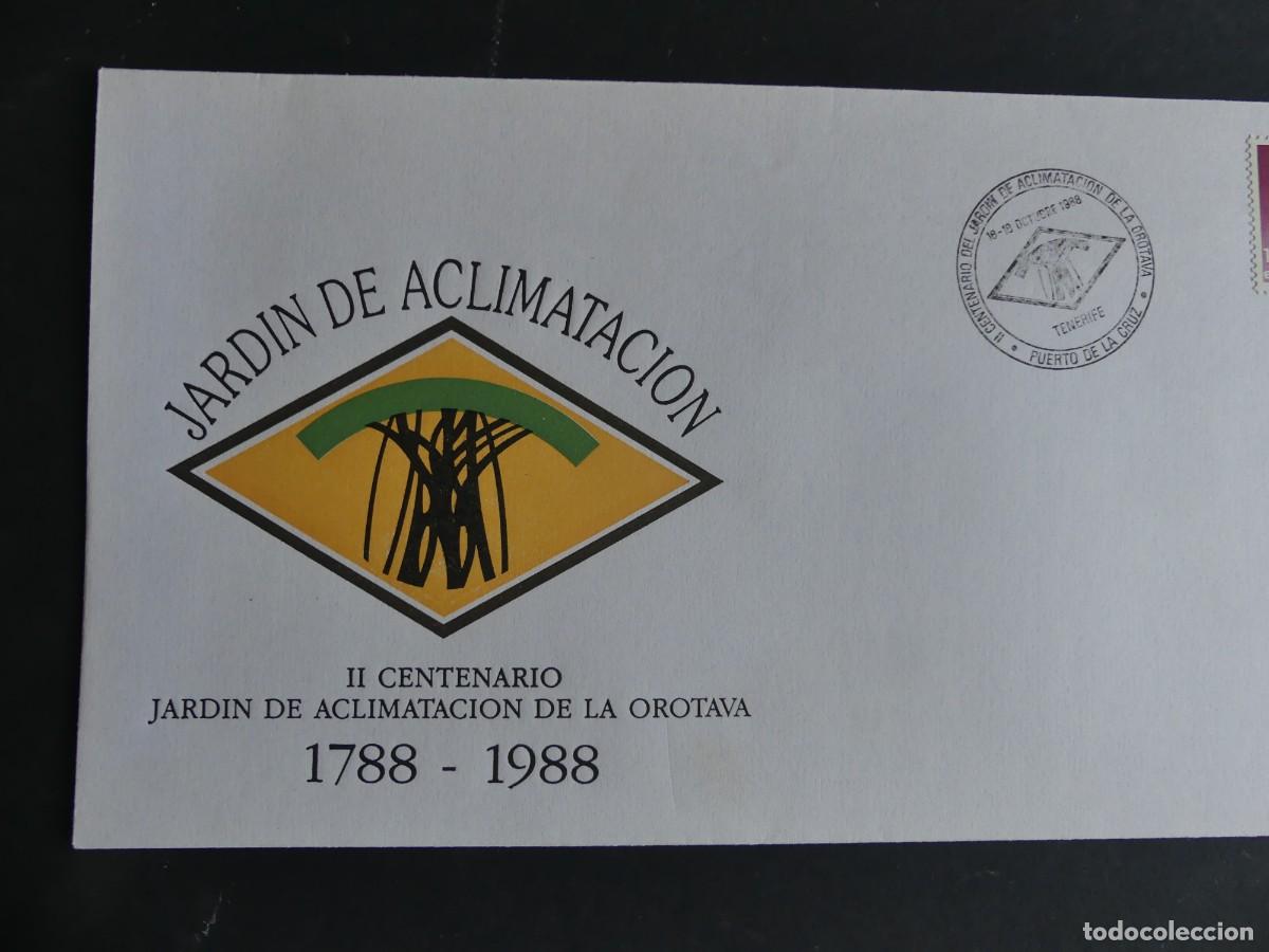 Sellos: SOBRE DEL II CENTENARIO JARDIN DE ACLIMATACION DE LA OROTAVA 1788-1988