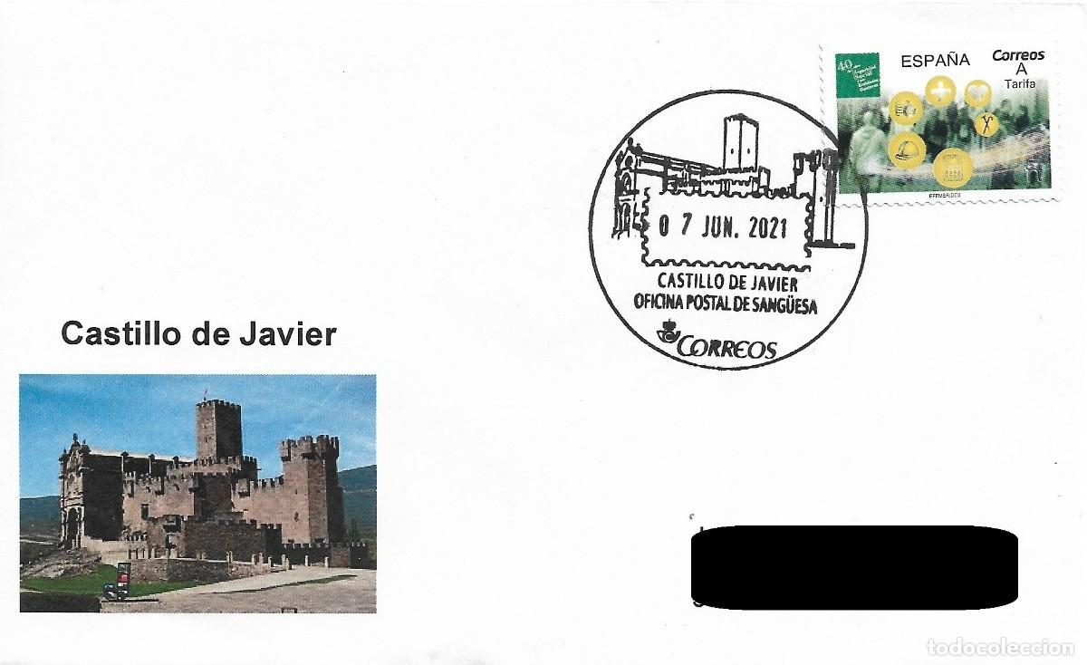 Sellos: ESPA&Ntilde;A. MATASELLOS ESPECIAL. CASTILLO DE JAVIER. 2021