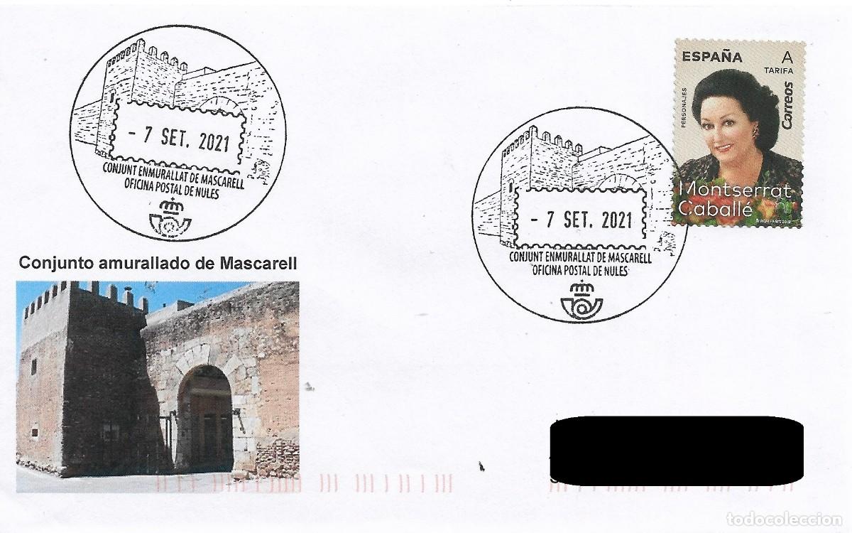 Sellos: ESPA&Ntilde;A. MATASELLOS ESPECIAL. CONJUNTO AMURALLADO DE MASCARELL. NULES. 2021