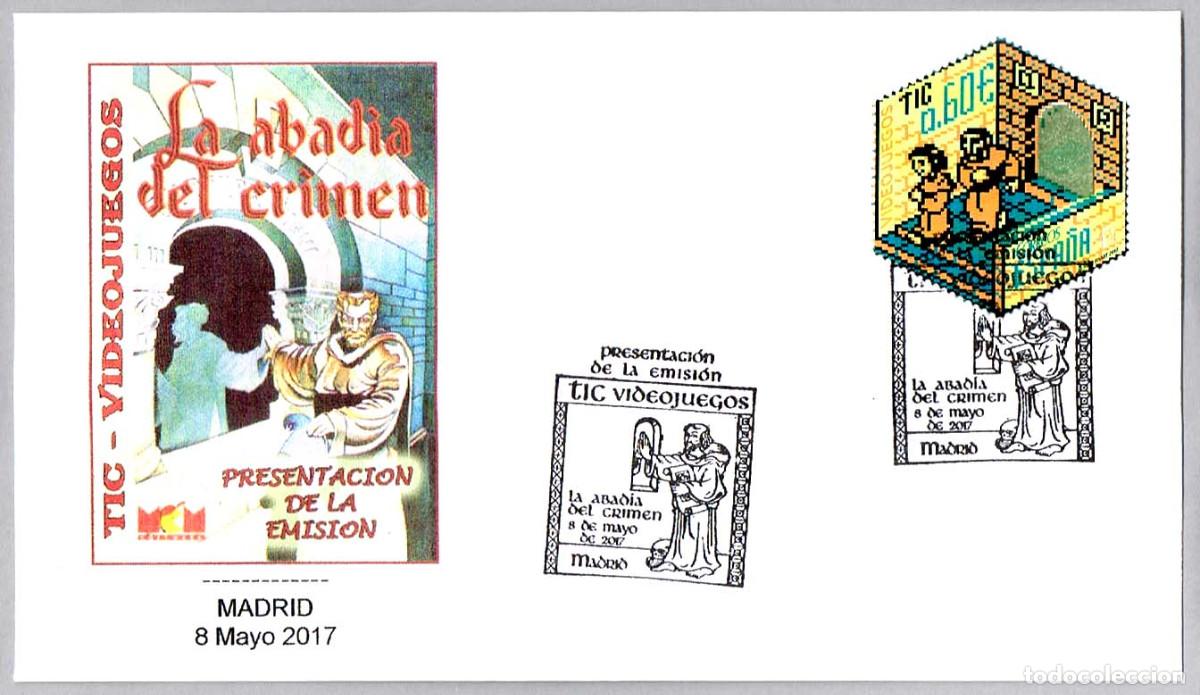 Sellos: Matasellos Presentacion - LA ABADIA DEL CRIMEN. Madrid 2017