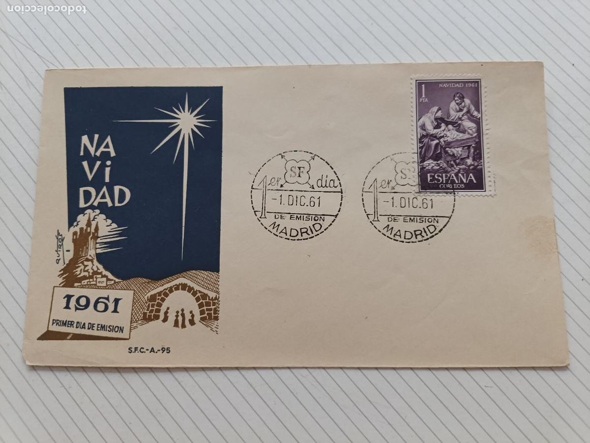 Sellos: NAVIDAD 1961 - 1 DICIEMBRE 1961 -