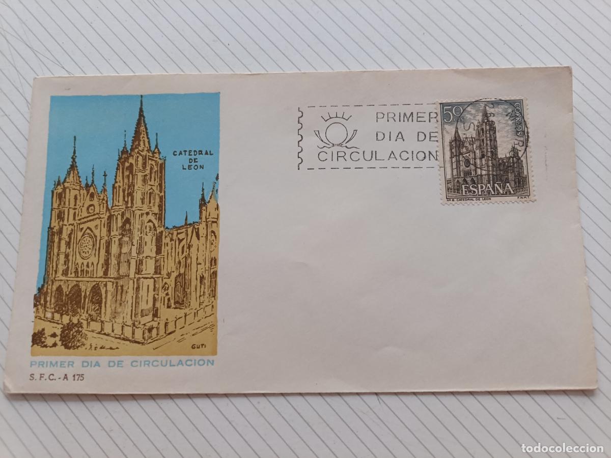 Sellos: EDIFIL 1542, CATEDRAL DE LEON, PRIMER DIA DE 26-10-1964