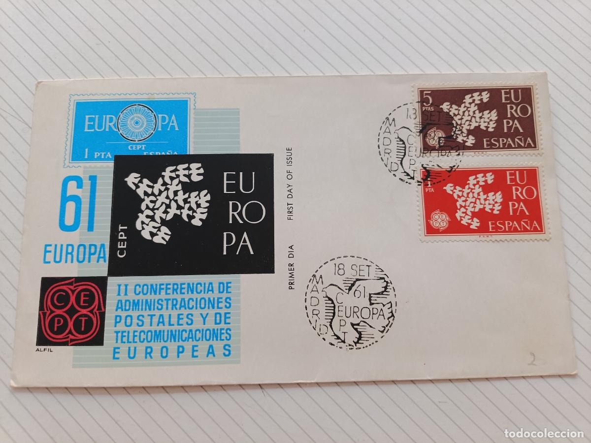 Sellos: SOBRE PRIMER DIA EUROPA 1961