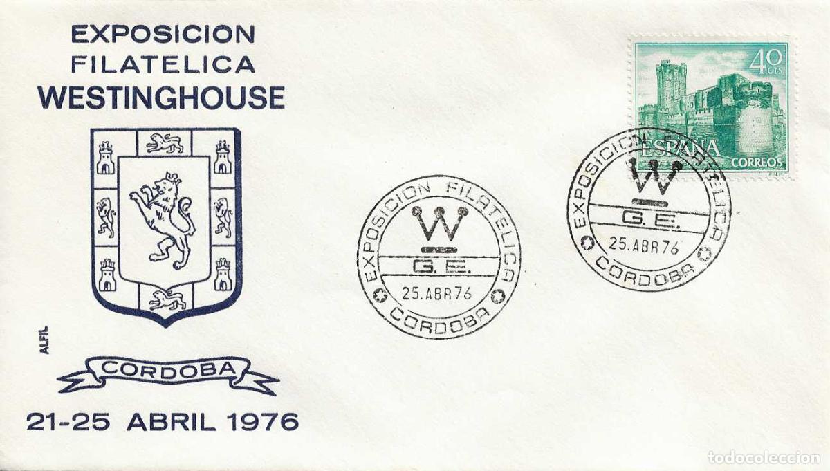 Sellos: WESTINGHOUSE GRUPO DE EMPRESAS EXPOSICION, CORDOBA 25 ABRIL 1976. RARO MATASELLOS EN SOBRE ALFIL