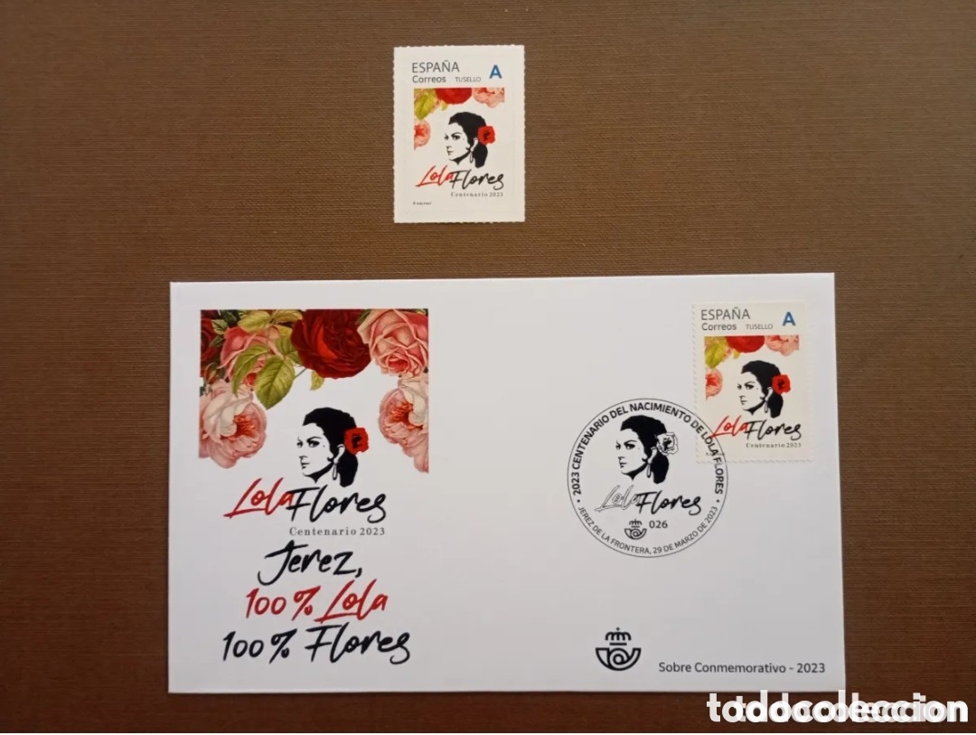 Sellos: ESPA&Ntilde;A 2023 - CENTENARIO DEL NACIMIENTO DE LOLA FLORES - JEREZ DE LA FRONTERA - SELLO Y SPD