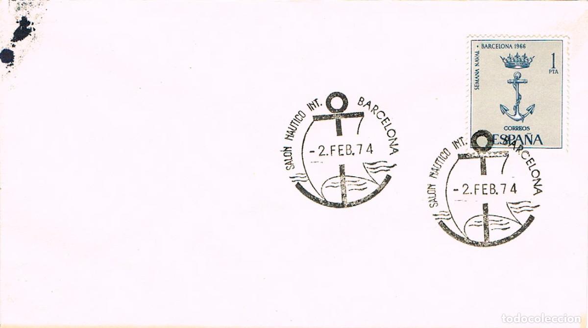 Sellos: A&Ntilde;O 1974, BARCELONA, SALON NAUTICO, CON SELLO DEL SALON