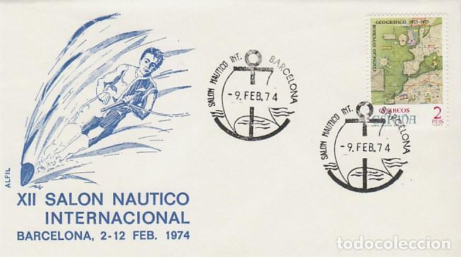 Sellos: A&Ntilde;O 1974, BARCELONA, SALON NAUTICO, SOBRE DE ALFIL