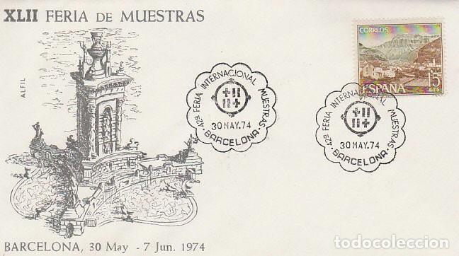 Sellos: A&Ntilde;O 1974, BARCELONA, FERIA DE MUESTRAS, SOBRE DE ALFIL