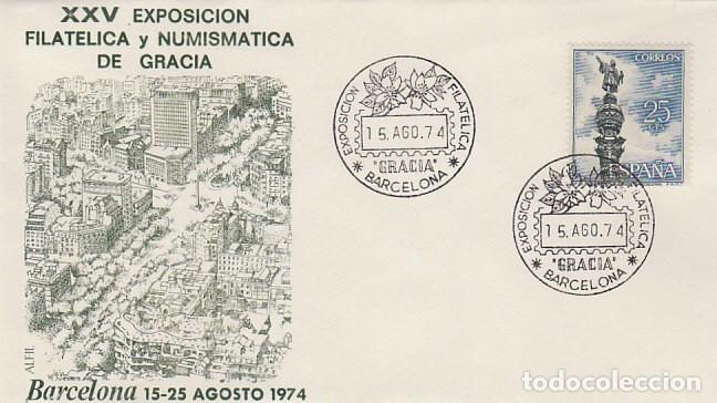 Sellos: A&Ntilde;O 1974, fFLORES, EXPOSICION DE GRACIA, SOBRE DE ALFIL