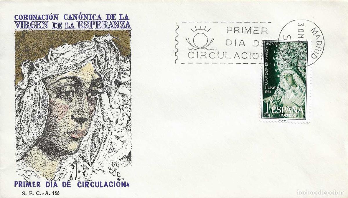 Sellos: CORONACION VIRGEN ESPERANZA MACARENA 1964 (EDIFIL 1598) EN SPD DEL SERVICIO FILATELICO RELIGION XZX