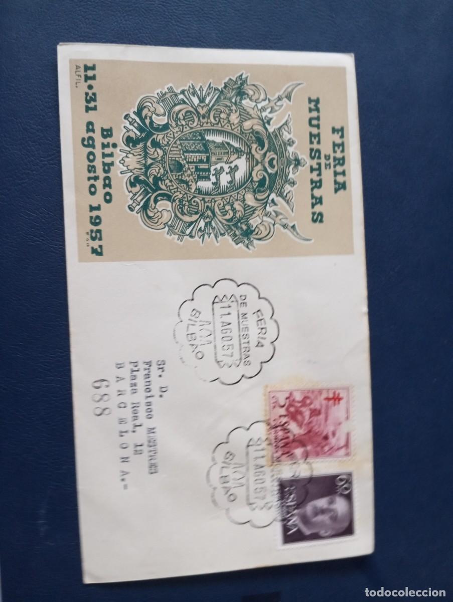 Sellos: ESPA&Ntilde;A 1957, FERIA DE MUESTRAS DE BILBAO