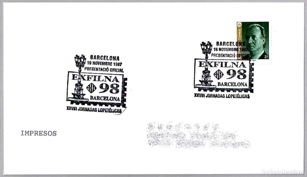 Sellos: Matasellos PRESENTACION EXFILNA 98. Barcelona 1997