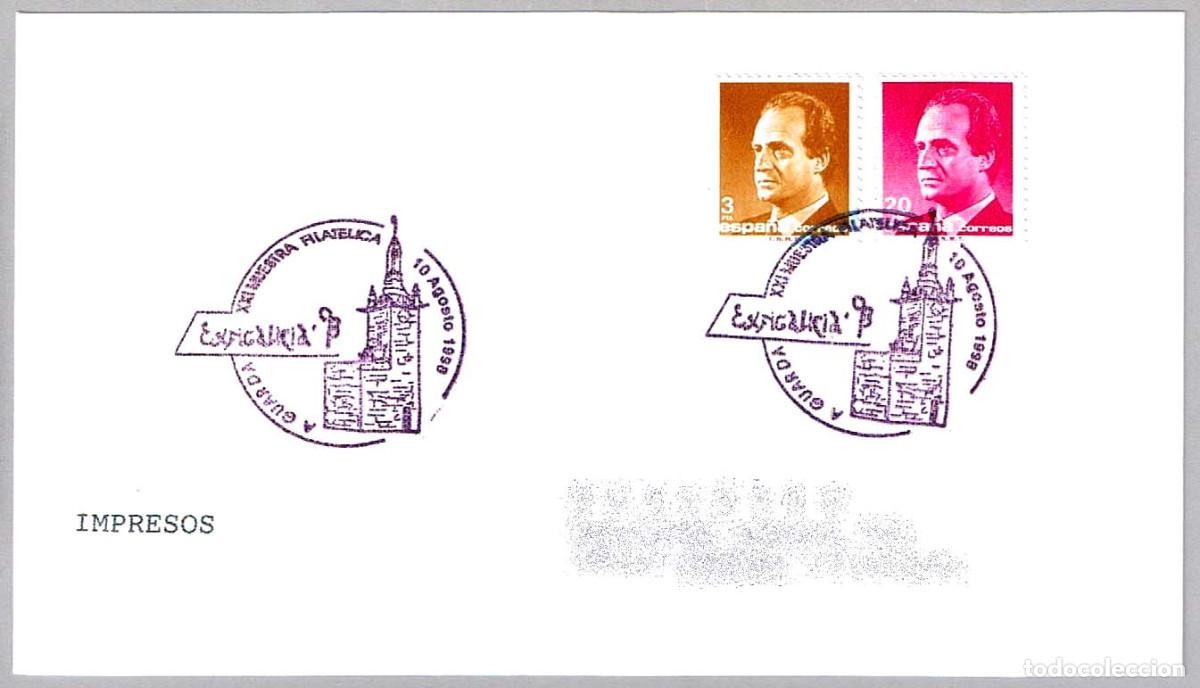Sellos: Matasellos EXFIGALICIA'98 - TORRE DEL RELOJ. A Guarda, Pontevedra, Galicia, 1998