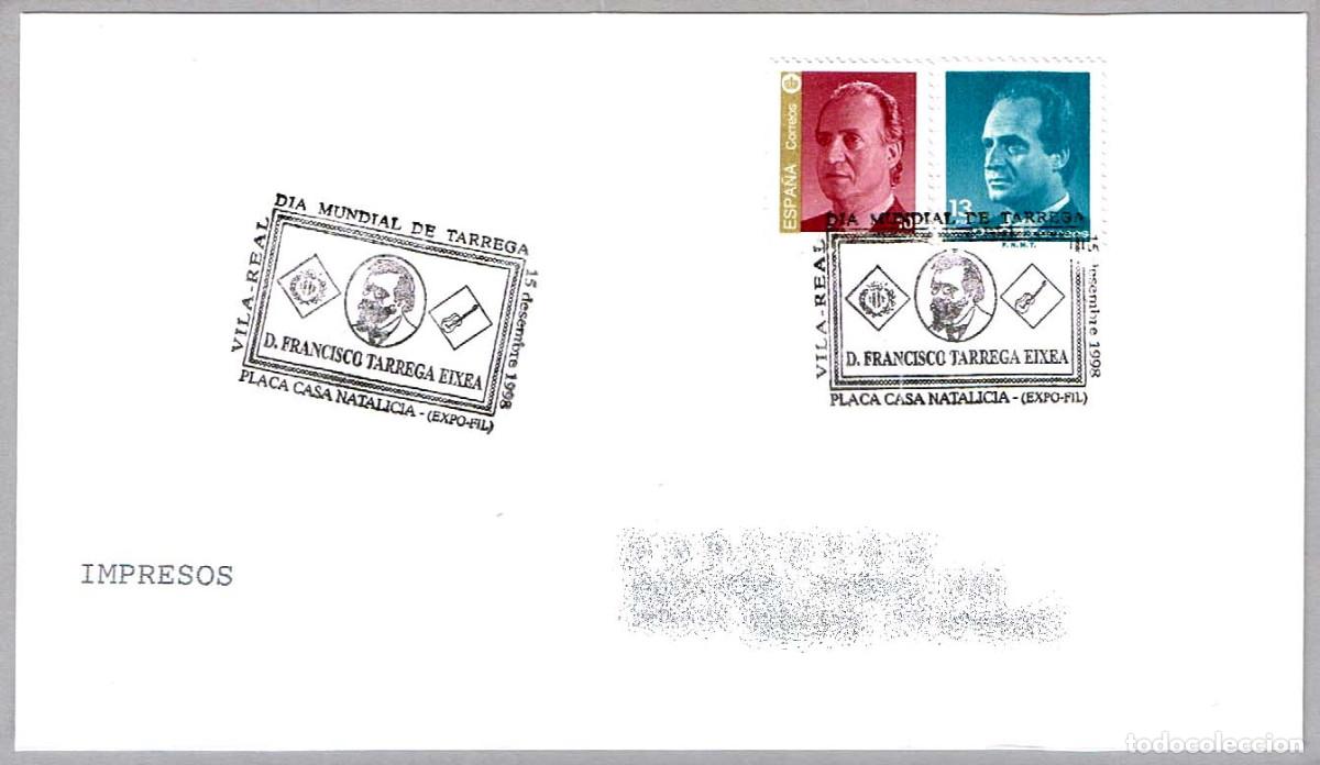 Sellos: Matasellos DIA MUNDIAL DE TARREGA. Vila-Real, Castellon, 1998