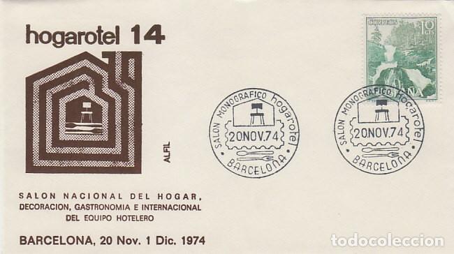 Sellos: A&Ntilde;O 1974, BARCELONA, HOGAROTEL EN BARCELONA, SOBRE DE ALFIL