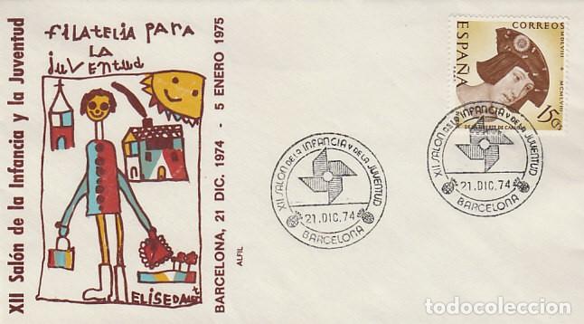 Sellos: A&Ntilde;O 1974, BARCELONA, SALON DE LA INFANCIA DE BARCELONA, MOLINETE, EN SOBRE DE ALFIL