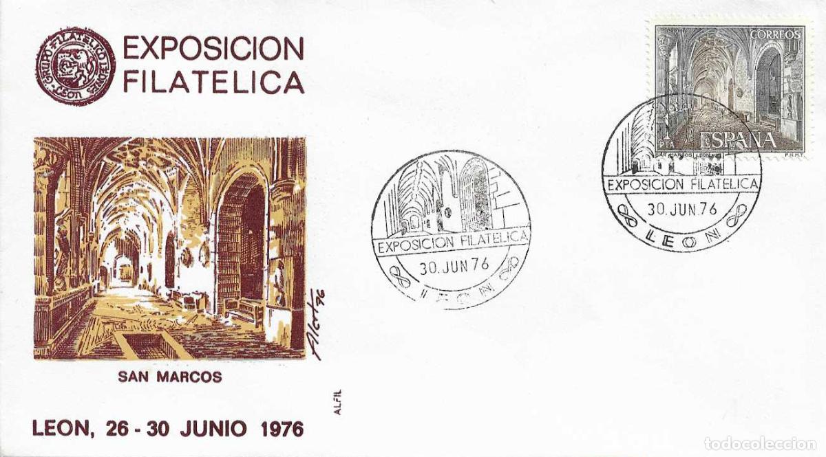 Sellos: HOSTAL SAN MARCOS LEON SERIE TURISTICA PARADORES NACIONALES 1976 (EDIFIL 2334) SPD MF EXPOSICION XZX
