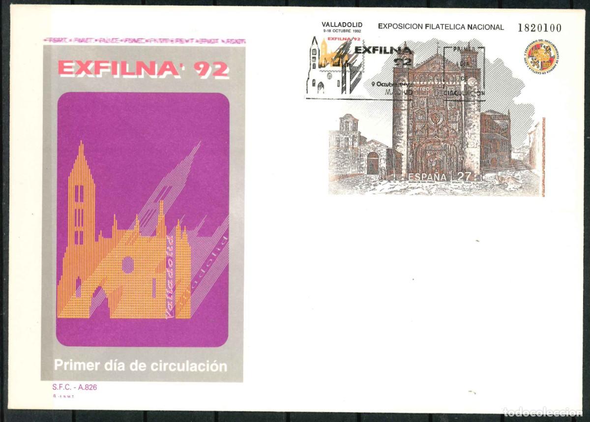 Sellos: Sobre Primer D&iacute;a EXFILNA'92. Edifil 3222 SPD