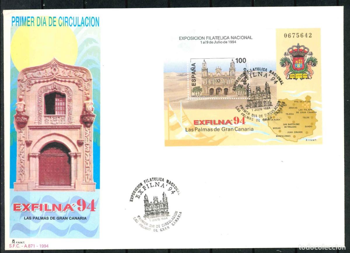 Sellos: Sobre Primer D&iacute;a EXFILNA'94. Edifil 3313 SPD