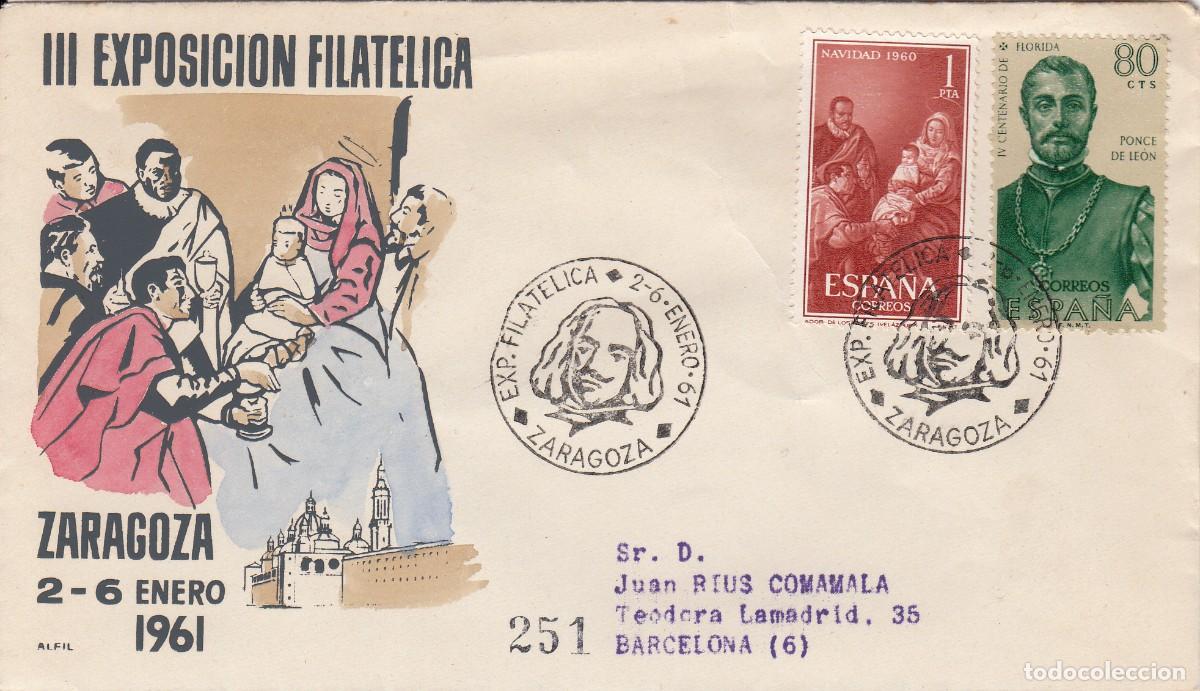 Sellos: MATASELLOS EXPOSICI&Oacute;N FILAT&Eacute;LICA - ZARAGOZA - 1961