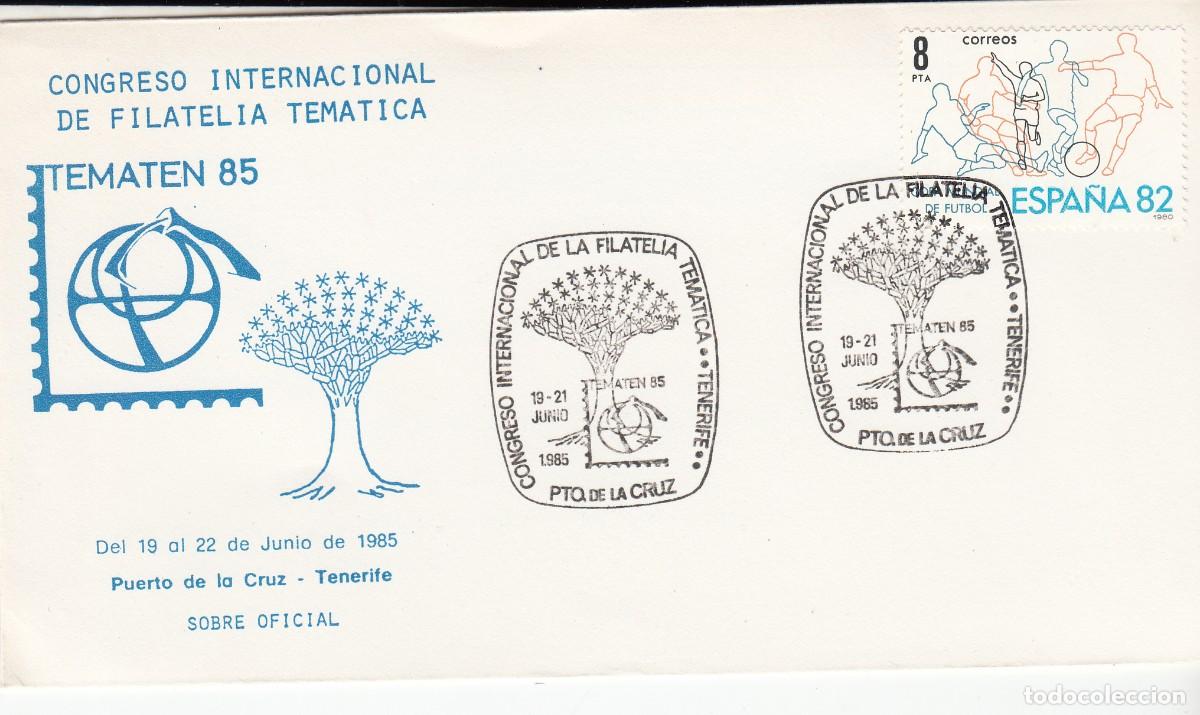 Sellos: MATASELLOS CONGRESO INTERNACIONAL DE LA FILATELIA TEM&Aacute;TICA - PUERTO DE LA CRUZ - 1985