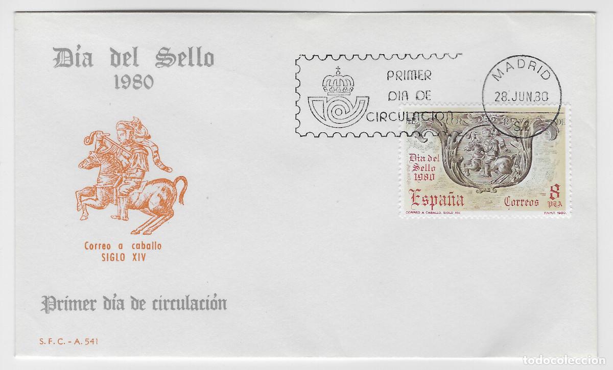 Sellos: Espa&ntilde;a FDC Sobre Primer D&iacute;a 1980 - D&iacute;a del sello
