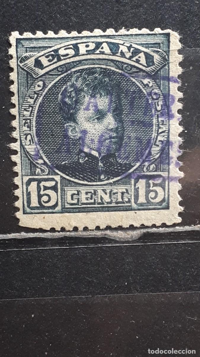 Sellos: ESPA&Ntilde;A. MATASELLOS DE CARTERIA RURAL ALGEMESI- VALENCIA. A&Ntilde;O 1901. EDIFIL 244