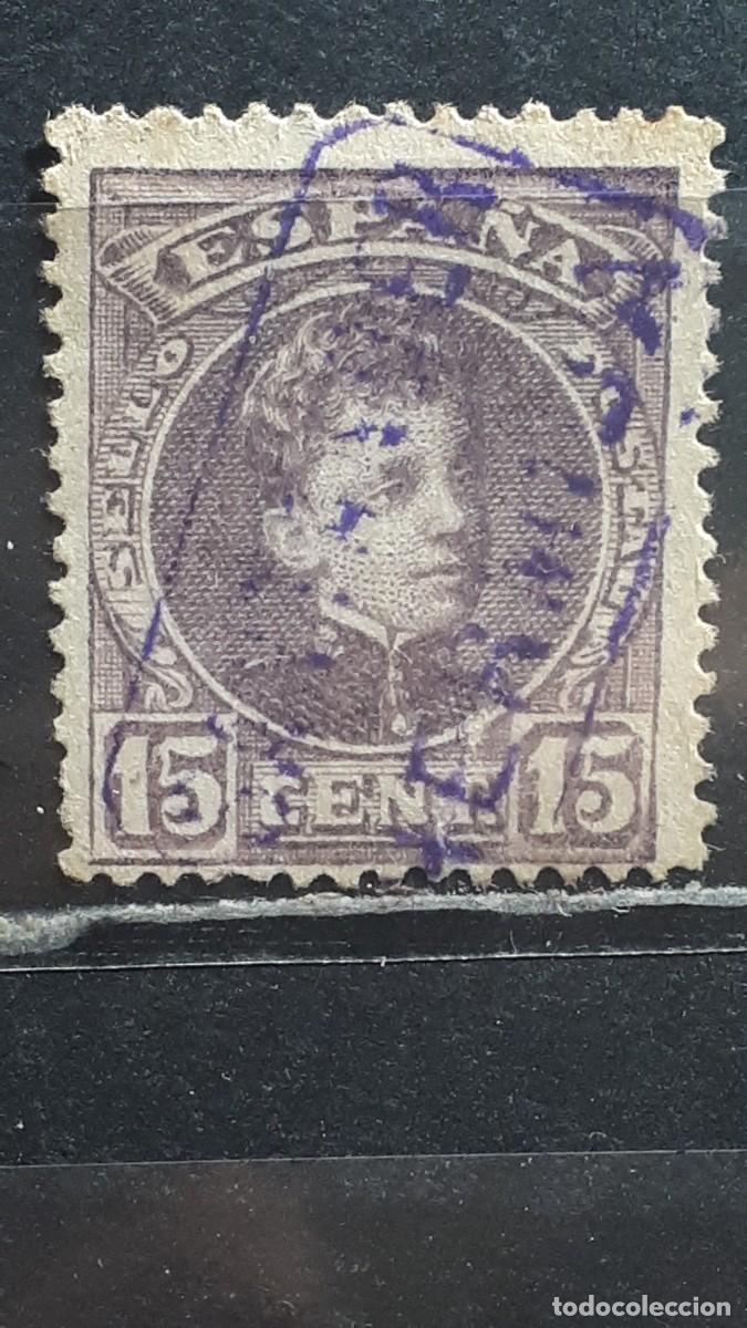 Sellos: ESPA&Ntilde;A. MATASELLOS DE CARTERIA. SANTANDER- LA HERMIDA. A&Ntilde;O 1901. EDIFIL 246