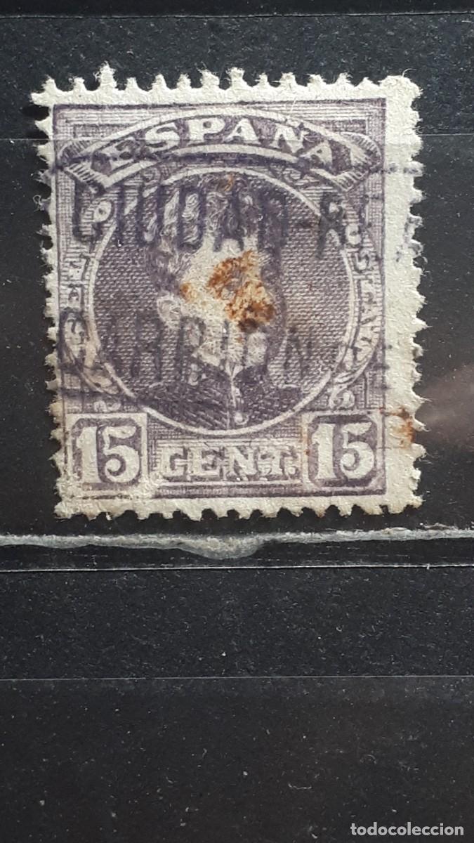 Sellos: ESPA&Ntilde;A. MATASELLOS DE CARTERIA. CIUDAD REAL- CARRION DE CALATRAVA. A&Ntilde;O 1901. EDIFIL 246