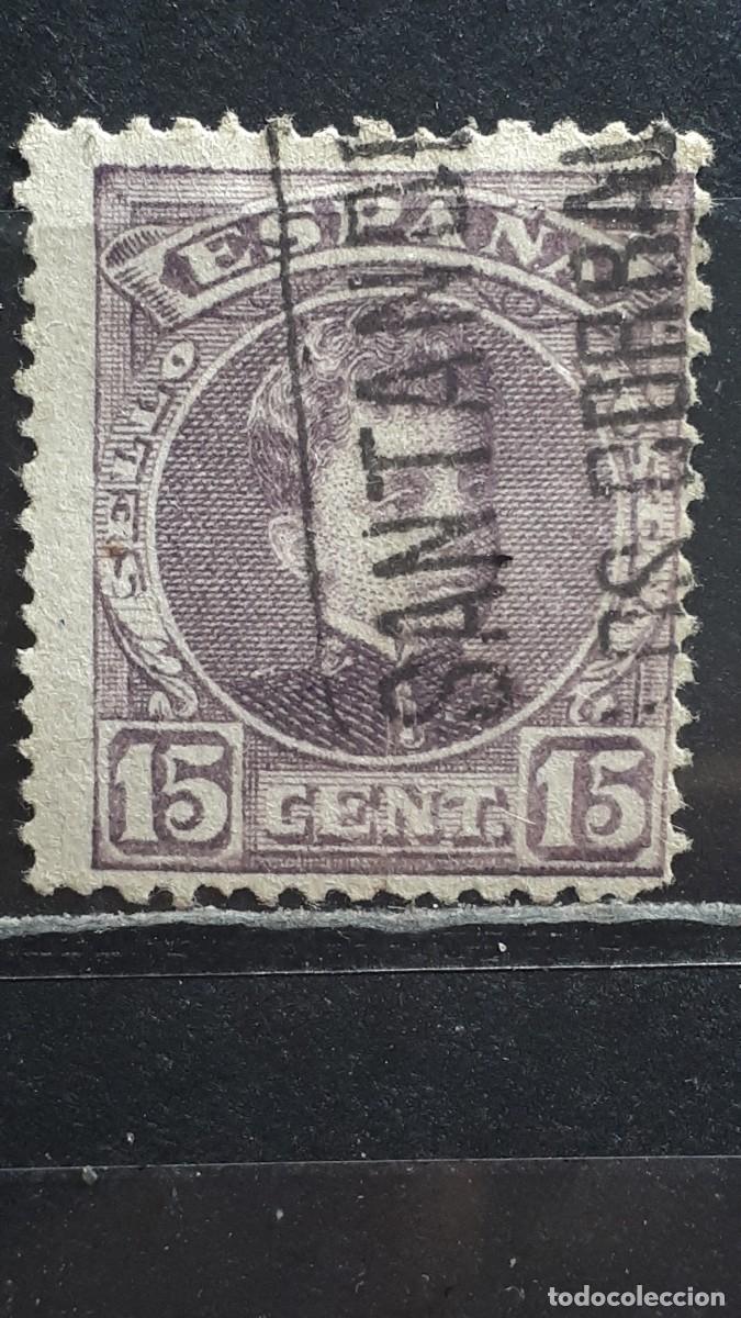 Sellos: ESPA&Ntilde;A. MATASELLOS DE CARTERIA. SANTANDER - LOS CORRALES DE BUELNA. A&Ntilde;O 1901. EDIFIL 246