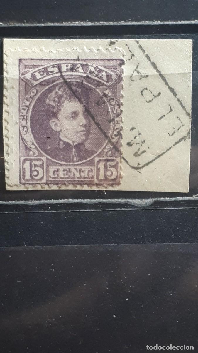 Sellos: ESPA&Ntilde;A. MATASELLOS DE CARTERIA. MALAGA - EL PALO. A&Ntilde;O 1901. EDIFIL 245