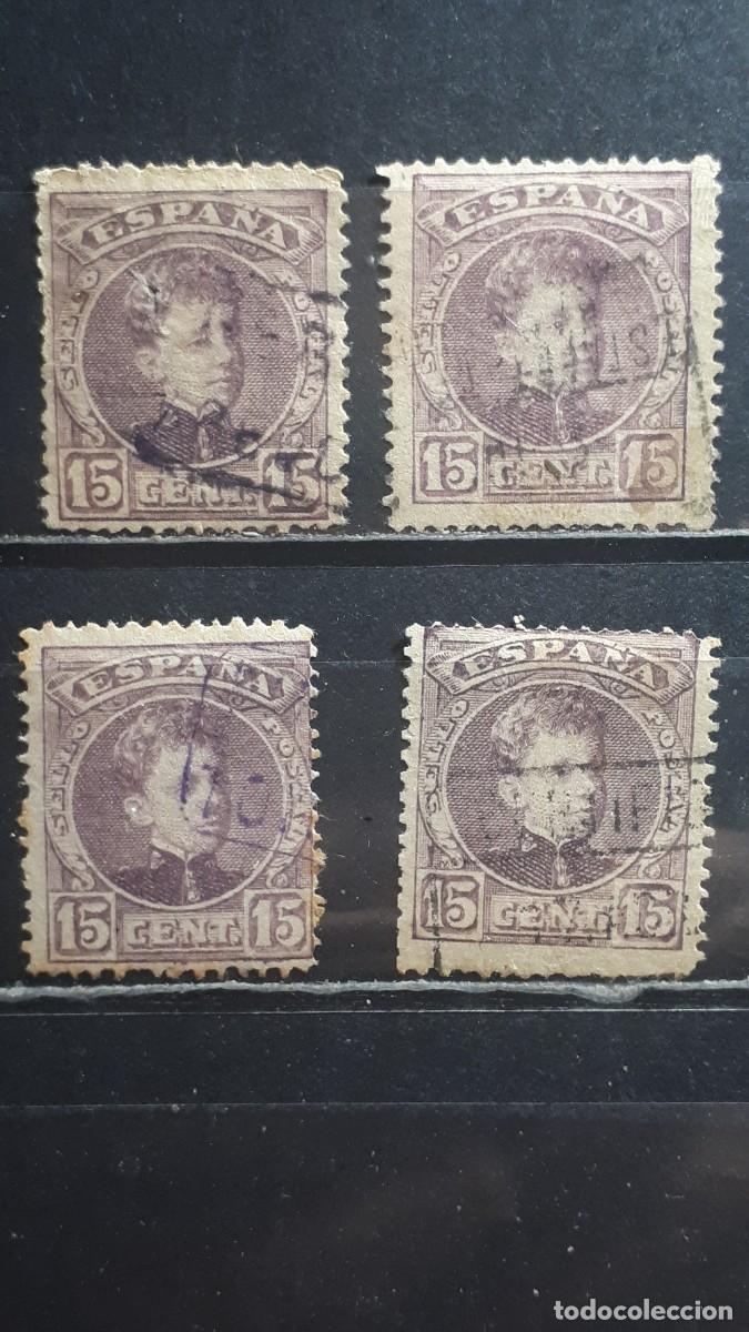Sellos: ESPA&Ntilde;A. MATASELLOS DE CARTERIA. Ilegibles. A&Ntilde;O 1901. EDIFIL 245