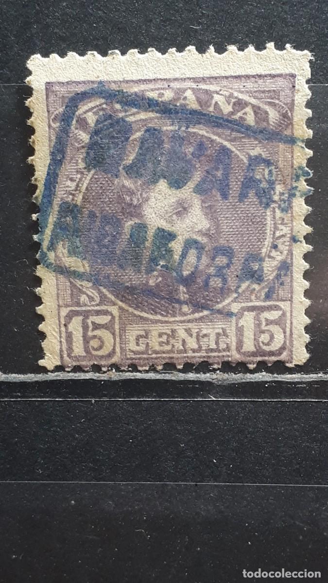 Sellos: ESPA&Ntilde;A. MATASELLOS DE CARTERIA. NAVARRA - RIBAFORADA. A&Ntilde;O 1901. EDIFIL 245