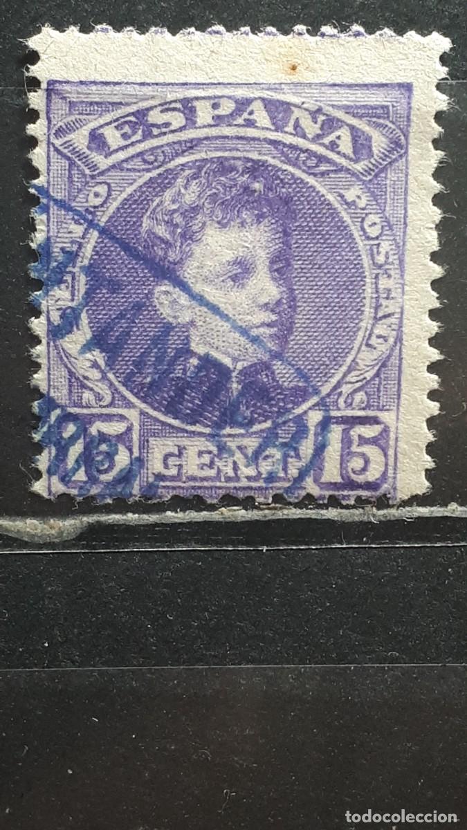 Sellos: ESPA&Ntilde;A. MATASELLOS DE CARTERIA. SANTANDER -. A&Ntilde;O 1901. EDIFIL 246