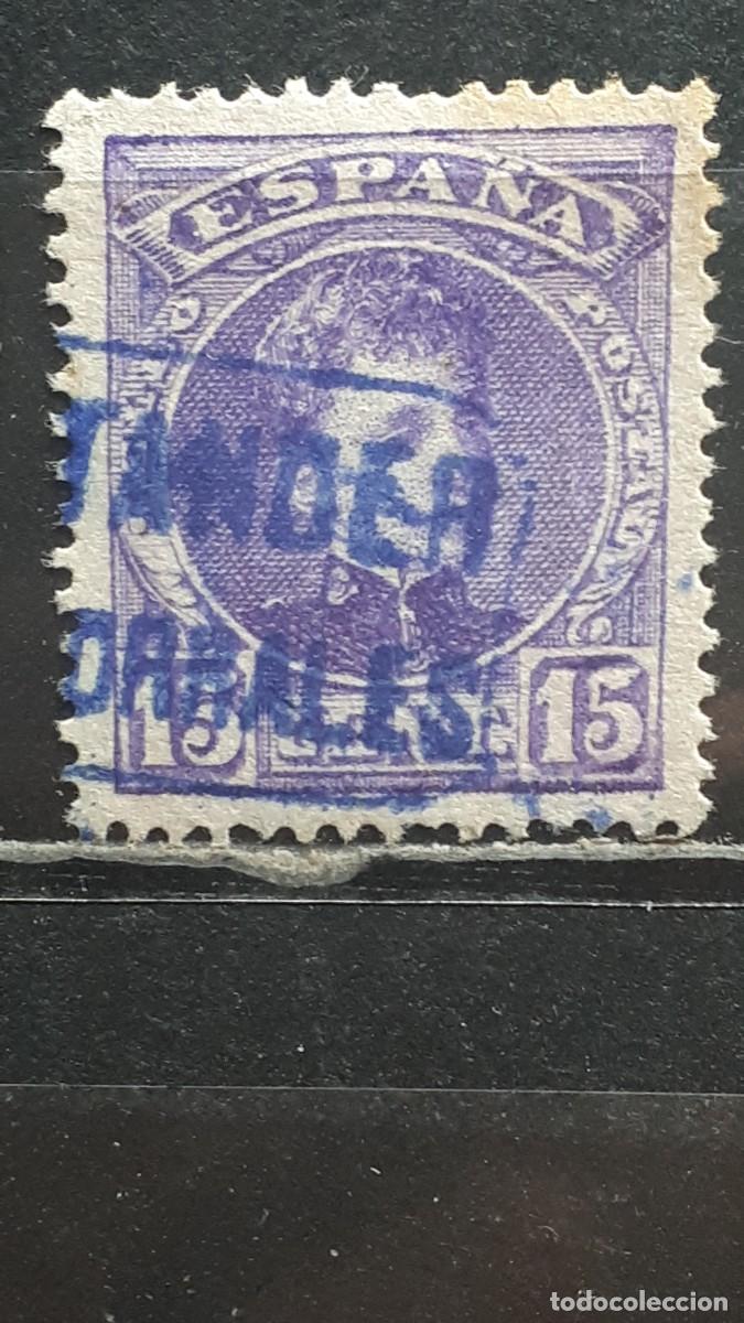 Sellos: ESPA&Ntilde;A. MATASELLOS DE CARTERIA. SANTANDER-CORRALES . A&Ntilde;O 1901. EDIFIL 246