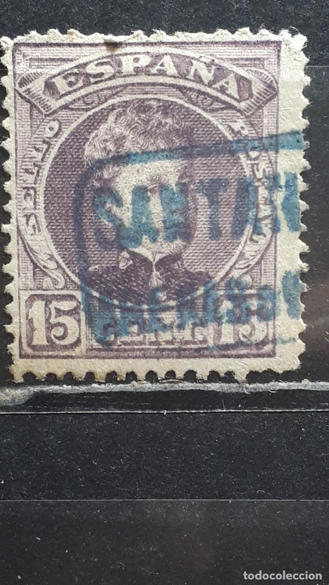 Sellos: ESPA&Ntilde;A. MATASELLOS DE CARTERIA. SANTANDER-ARENAS DE IGU&Ntilde;A. A&Ntilde;O 1901. EDIFIL 245